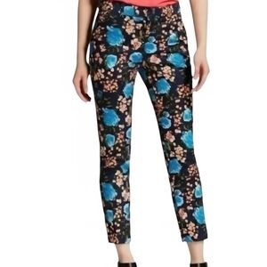 Merona Floral Print Pants - Blue and Black